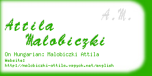 attila malobiczki business card